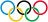 anel olímpico, anéis olímpicos. 