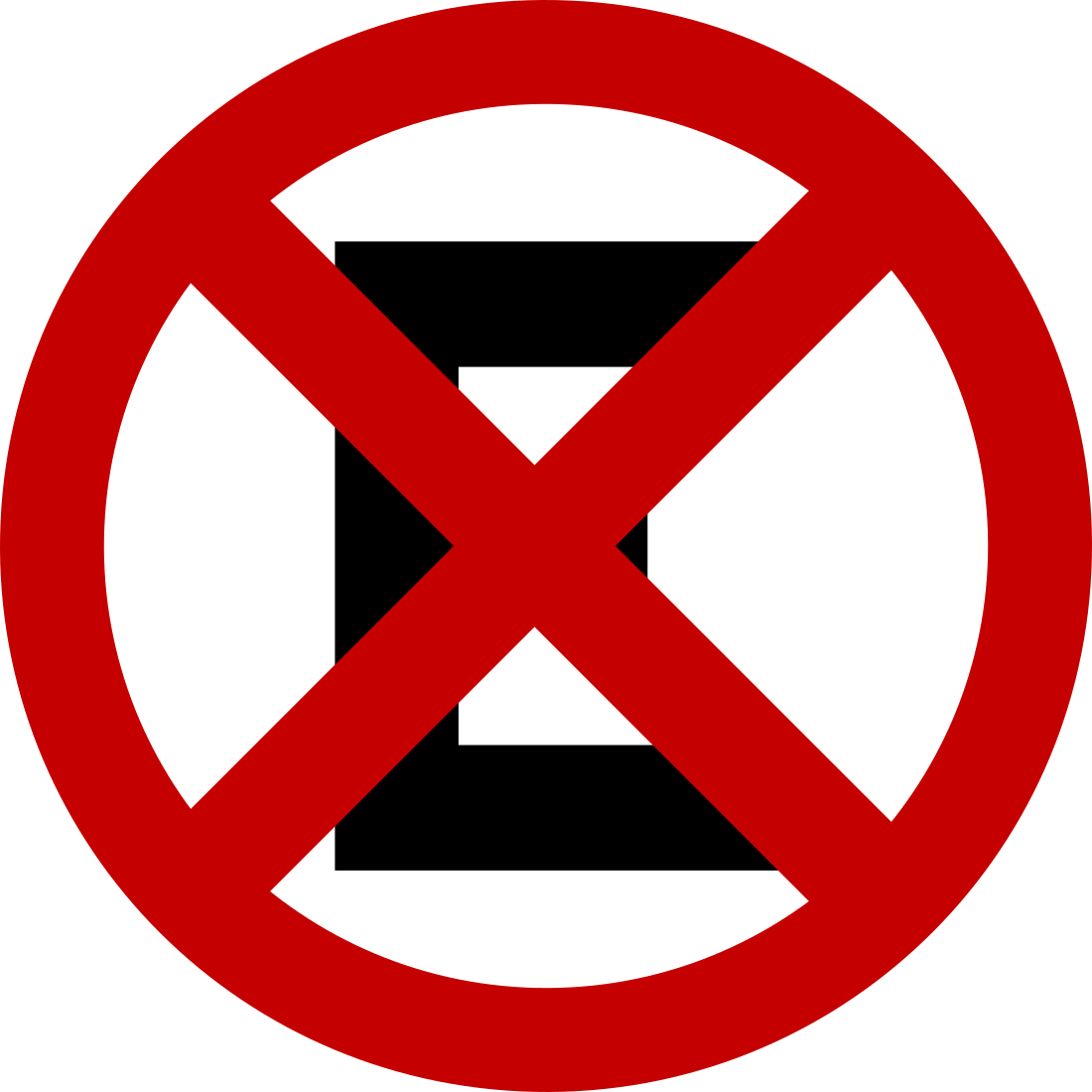 Placa de Proibida Parada. 