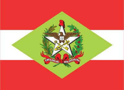 Bandeira de Santa Catarina, estado.