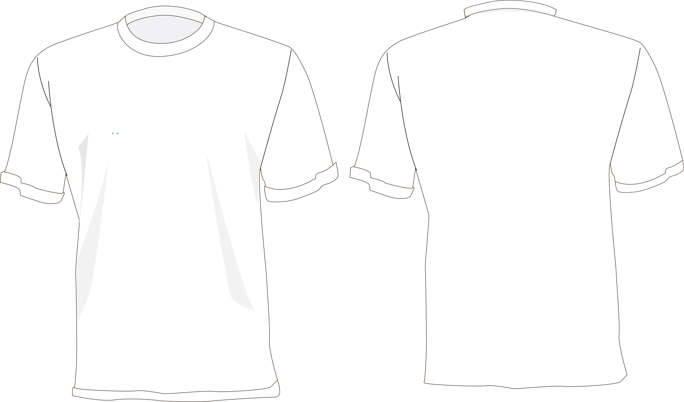 camisa branca desenho frente e costas.
