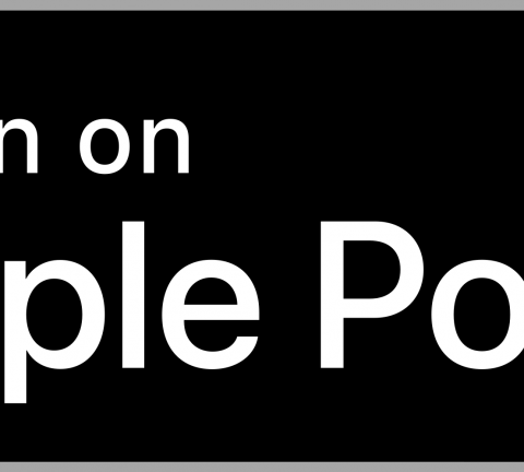 Botão Listen on Apple Podcasts PNG.