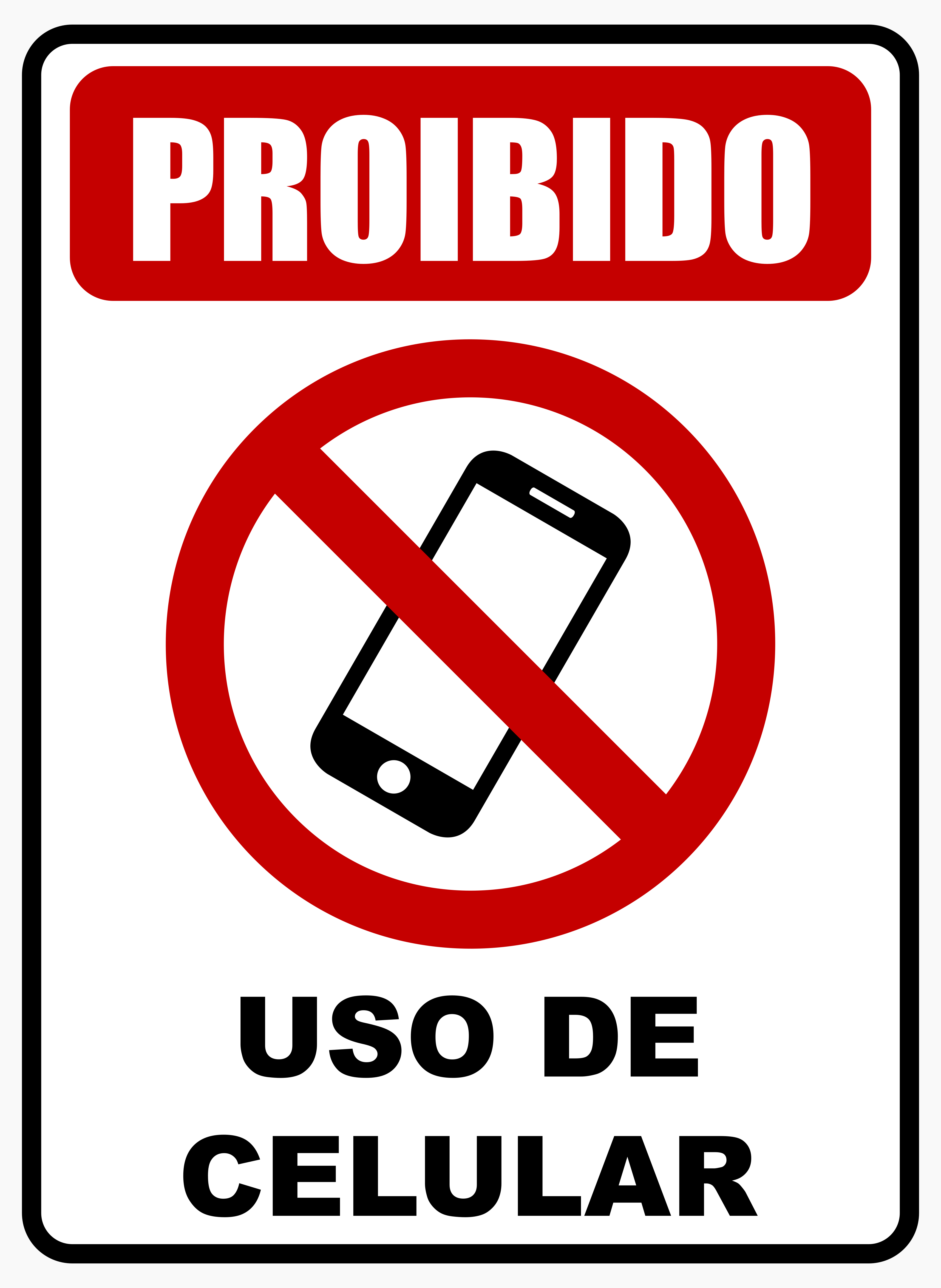 Proibido Celular Cartaz.